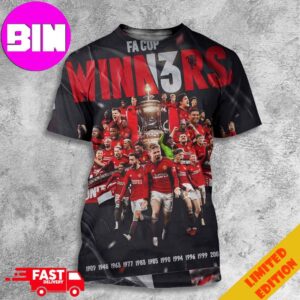 Congratulations Manchester United Champions The Football Association Challenge Cup FA Cup 2024 Man UTD Winners All Over Print Unisex T-Shirt