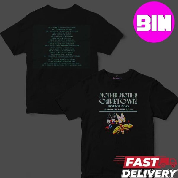 DB X Cavetown X Mother Mother 2024 Summer Tour Two Sides Unisex T-Shirt