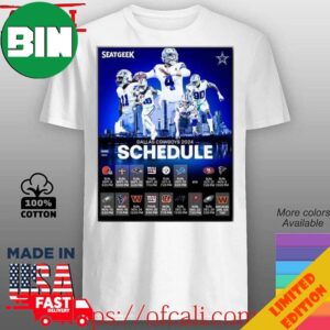 Dallas Cowboys Announced Their New Season NFL 2024 Schedule Poster T-Shirt