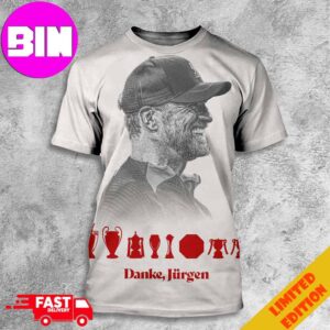 Danke Jurgen Thanks For All Jurgen Kloop With Liverpool FC All Cup Achieve All Over Print Unisex T-Shirt