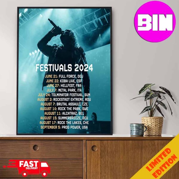 Dark Tranquillity Festival 2024 Summer Schedule List Date Home Decor Poster Canvas