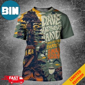 Dave Matthews Band Show In Paris At Salle Pleyel On May 2 2024 All Over Print Shirt