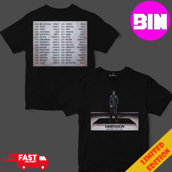 Dimension Summer Tour 2024 Schedule List Date Two Sides Unisex T-Shirt