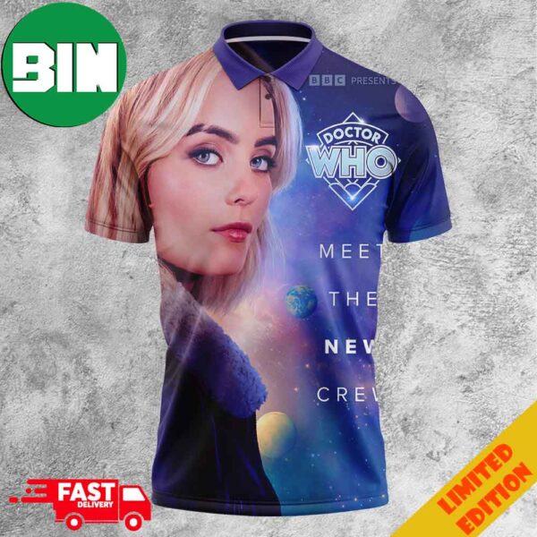 Doctor Who Your Brand New Tardis Crew Awaits Meet A New Crew Millie Gibson All-Over Print Polo Shirt