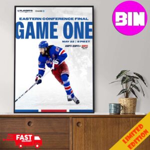 Eastern Conference Final Game One NHL Playoffs 2024 ECF Game Day New York Rangers Home Decor Poster Canvas