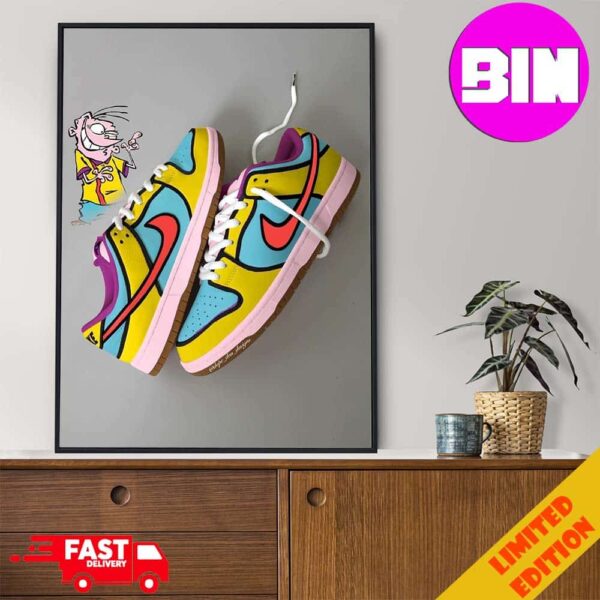 Ed Edd n Eddy 2 x Nike SB Dunk Low New Sneaker 2024 Characters Eddy Home Decor Poster Canvas