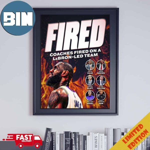 Fired Coaches Fired On A Lebron James Led Team Poster Canvas