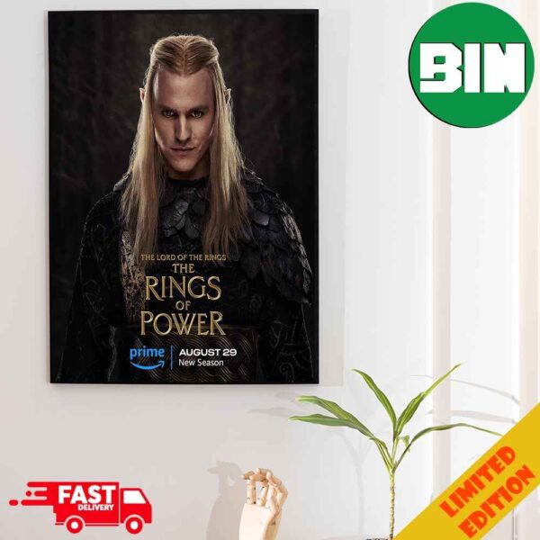 First Poster For The Lord Of The Rings The Rings Of Power Season 2 Releasing On Prime Video On August 29 2024 Poster Canvas