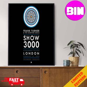 Frank Turner And The Sleeping Souls Show 3000 Alexandra Palace London On February 22 2025 Home Decor Poster Canvas