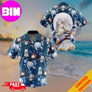 Frieren Beyond Journey’s End Pattern Button Up ANIMEAPE Hawaiian Shirt