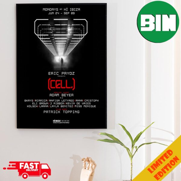 Full Lineup Eric Prydz Presents CELL 2024 Poster Canvas