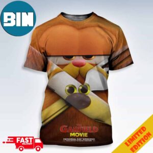 Funny Deadpool Themed The Garfield Movie Poster Releasing In Theaters On May 24 3D T-Shirt