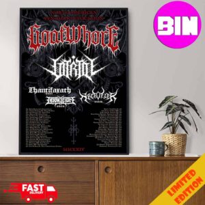 Goatwhore Tour 2024 North American Venomous Evocation With Vitriol Schedule List Date Home Decor Poster Canvas