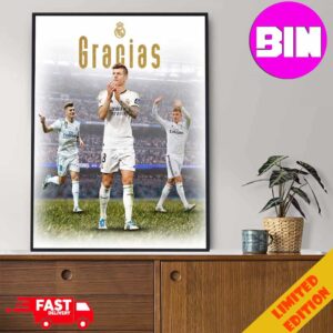 Gracias Toni Kroos The Legacy Of Real Madrid Thanks For All Home Decor Poster Canvas