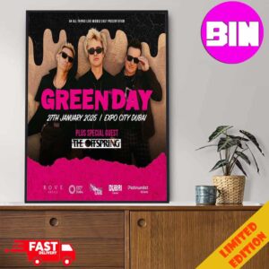 Green Day The Party On January 27th 2025 And Plus Special Guest The Offspring Home Decor Poster Canvas