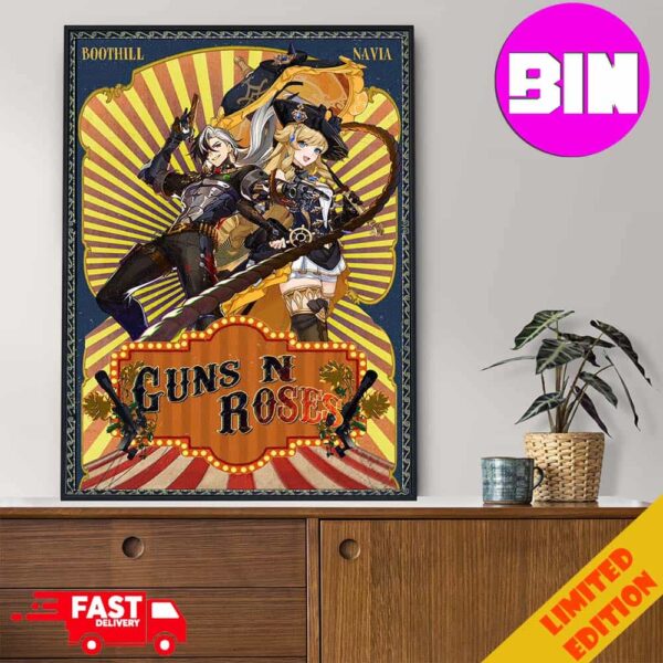 Guns N Roses Poster Concept Navia And Boothill Home Decor Poster Canvas