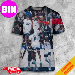 Iconic NBA Best Moment 2024 Poster Naz Reid Down The Lane In Battle Minnesota Timberwolves vs Dallas Mavericks All Over Print Unisex T-Shirt