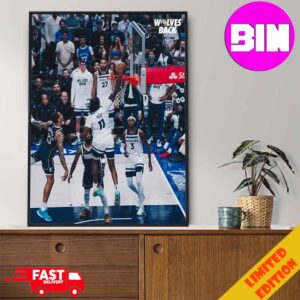 Iconic NBA Best Moment 2024 Poster Naz Reid Down The Lane In Battle Minnesota Timberwolves vs Dallas Mavericks Home Decor Poster Canvas