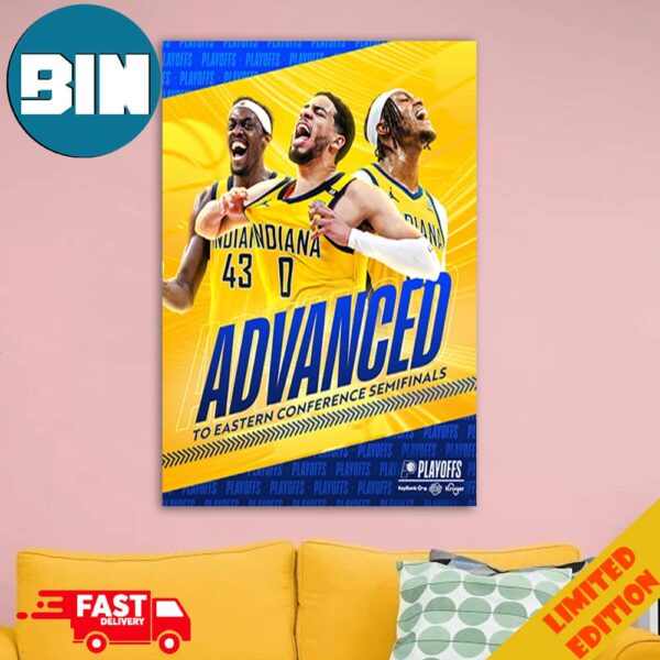 Indiana Pacers Advanced To The Eastern Conference Semifinals NBA Playoffs Home Decorations Poster Canvas