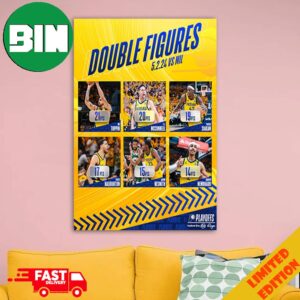 Indiana Pacers Double Figures May 2 2024 vs Milwaukee Bucks The Six In Game Six Home Decorations Poster Canvas