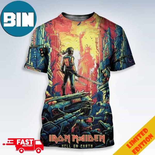 Iron Maiden Hell On Earth Dan Mumford 2024 3D T-Shirt