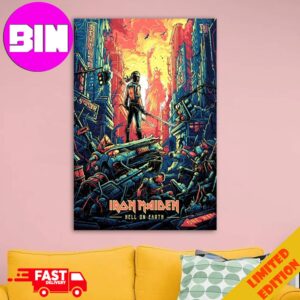 Iron Maiden Hell On Earth Dan Mumford 2024 Home Decorations Poster Canvas