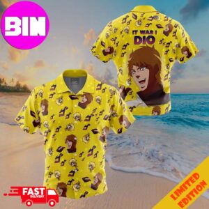 It Was I Dio Jojo’s Bizarre Adventure Button Up ANIMEAPE Hawaiian Shirt