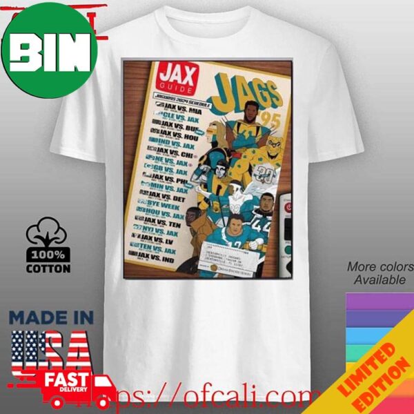 Jacksonville Jaguars Jags 95 Announced Their New Season NFL 2024 Schedule x Men 97 Style T-Shirt