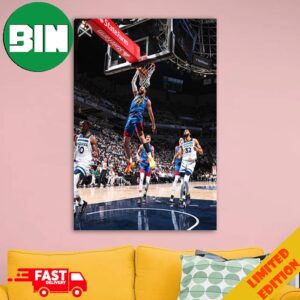 Jamal Murray Denver Nuggets vs Minnesota Timberwolves Best Slam Dunk Moment Sleep Well Nuggets Home Decorations Poster Canvas