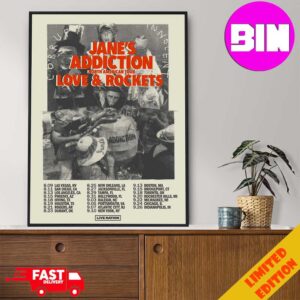 Jane?s Addiction And Love And Rockets North American Tour 2024 Schedule List Date Home Decor Poster Canvas