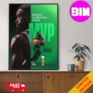 Jaylen Brown Eastern Conference Finals MVP 2024 NBA Home Decor Poster Canvas