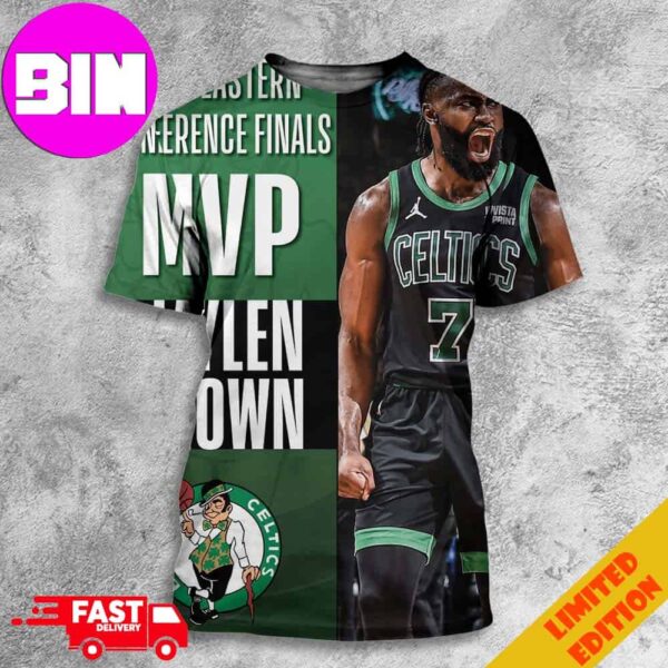 Jaylen Brown Wins The Larry Bird Trophy 2024 Eastern Conference Finals MVP All Over Print Unisex T-Shirt