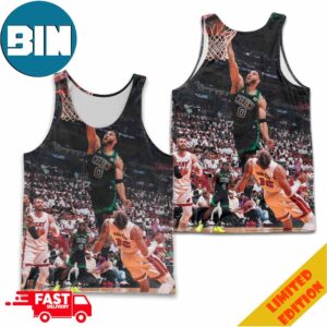 Jayson Tatum Iconic Slam Moment Boston Celtics vs Miami Heat Tank Top Basketball All-Over Print T-Shirt