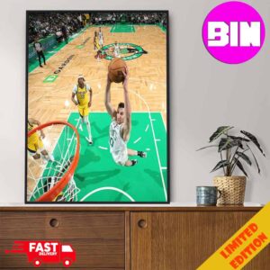 Jayson Tatum Rebounds The Ball And Slam Dunk During The Game Indiana Pacers Vs Boston Celtics Short Moment Home Decor Poster Canvas