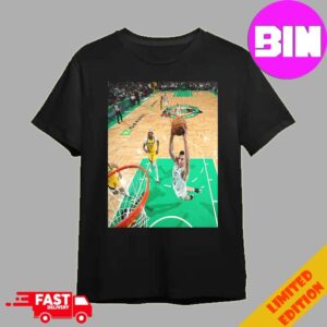 Jayson Tatum Rebounds The Ball And Slam Dunk During The Game Indiana Pacers Vs Boston Celtics Short Moment Unisex Essentials T-Shirt