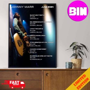 Johnny Marr Tour June 2024 Schedule List Date Home Decor Poster Canvas