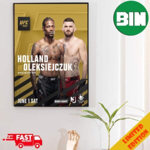 Kevin Holland vs Michal Oleksiejczuk Has Been Added To UFC 302 Poster Canvas