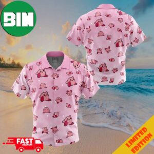Kirby Pattern Button Up ANIMEAPE Hawaiian Shirt