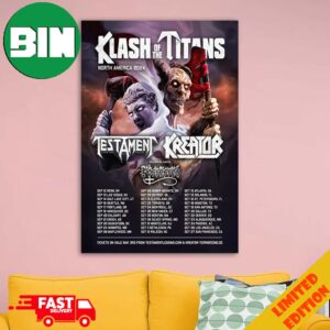 Klash Of The Titans North America 2024 With Testament ANd Kreator With Possessed Schedule Lists Home Decorations Poster Canvas