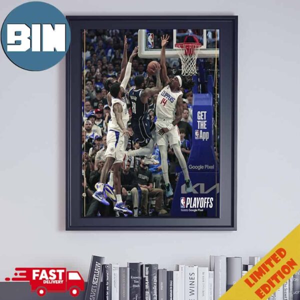 Kyrie Irving’s Incredible Dunk With Dallas Mavericks NBA Playoffs 2024 Poster Canvas