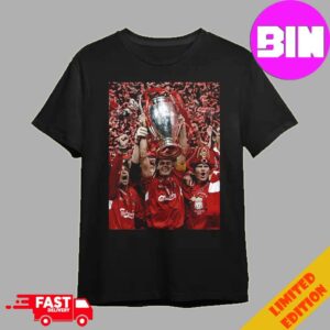 Legend Steven Gerrard With Liverpool FC Champions Premier League 2005-06 Unisex Essentials T-Shirt