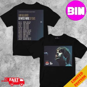 Liam Gallagher Definitely Maybe 30 Years Tour 2024 Schedule List Date Two Sides Unisex Essentials T-Shirt