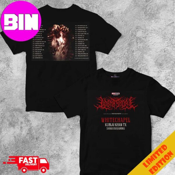 Lorna Shore North American Tour 2024 With Whitechapel And Kublai Khan TX And Sanguisugabogg Schedule List Date Two Sides Unisex Shirt