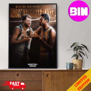 Luka Doncic Wins The Magic Johnson Trophy As The Western Conference Finals MVP NBA 2024 Home Decor Poster Canvas