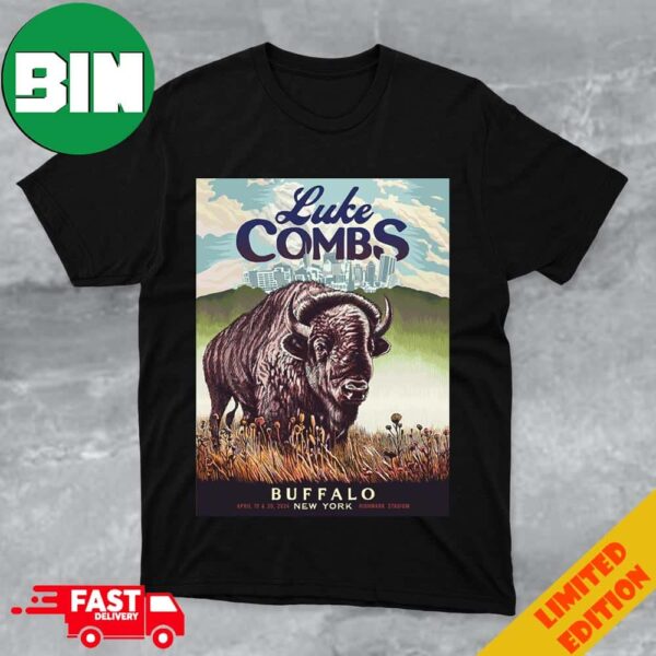 Luke Combs Buffalo April 19 2024 New York Highmark Stadium T-Shirt