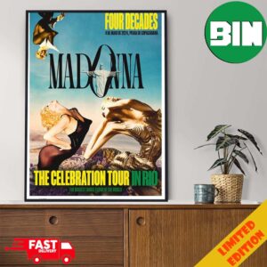 Madonna The Celebration Tour In Rio Plate Signed Four Decades 4 De Maio 2024 Praia De Copacabana The Biggest Dance Floor In The World Poster Canvas