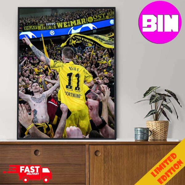 Marco Reus Last Game As BVB Player Will Be The Champions League Final At Wembley Vs Real Madrid Home Decor Poster Canvas