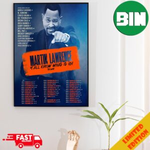 Martin Lawrence Y’all Know What It Is Tour 2024 Schedule List Date Poster Canvas