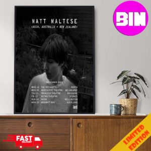 Matt Maltese Australia Tour 2024 Schedule List Date Home Decor Poster Canvas