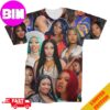 Cardi B Collage Face All Over Print Unisex T-Shirt